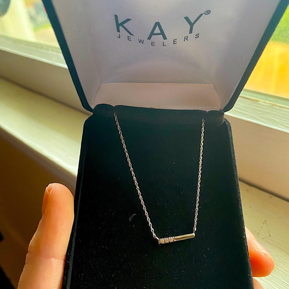 Diamond Bar Necklace